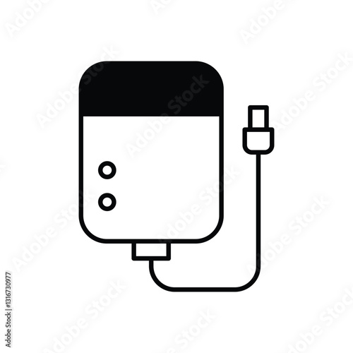 External hard drive stock illustration