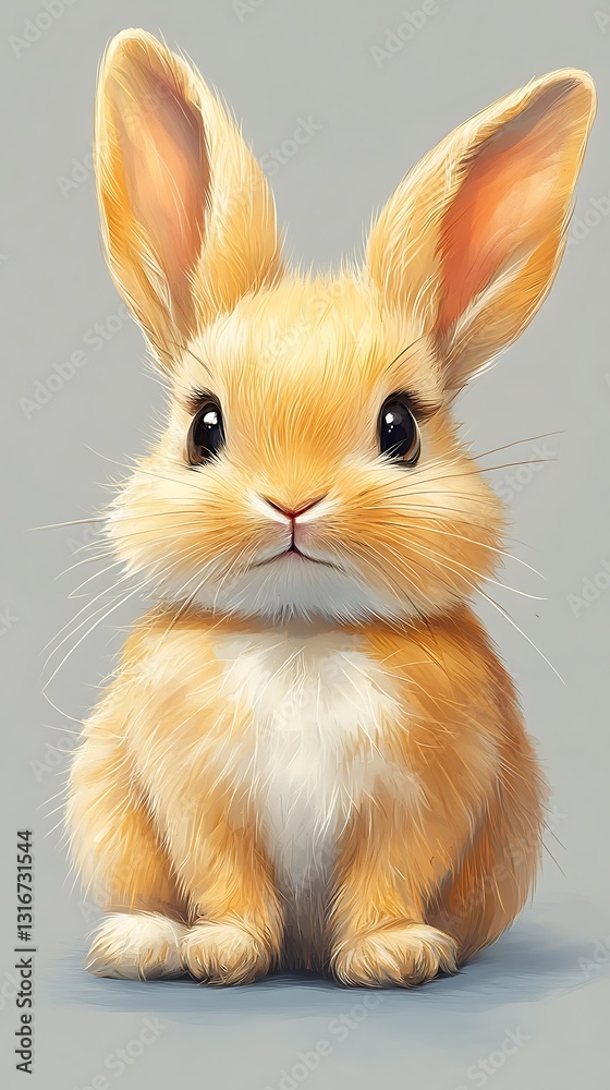 Obraz premium Close up baby bunny adorable snapshot high resolution hd image