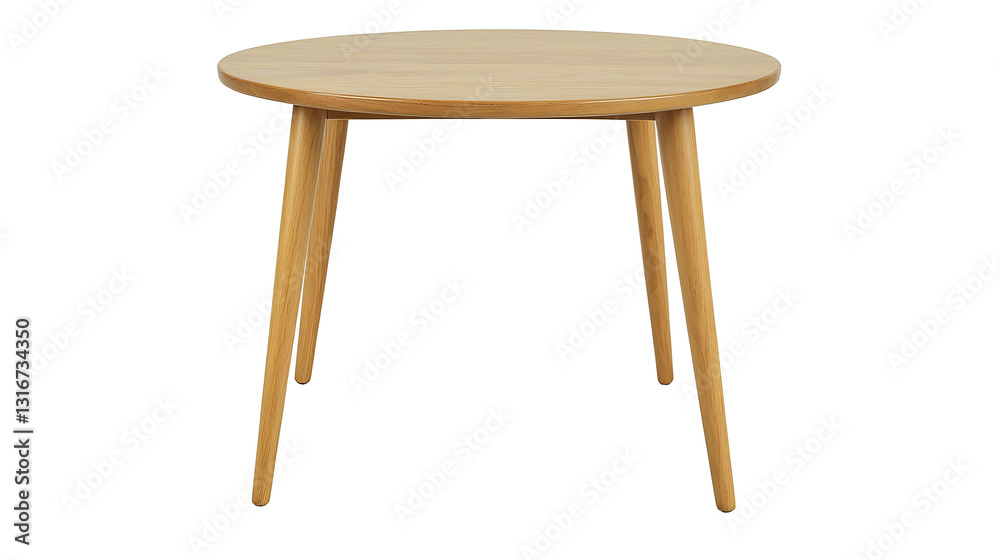 Fototapeta premium A wooden table with a round top