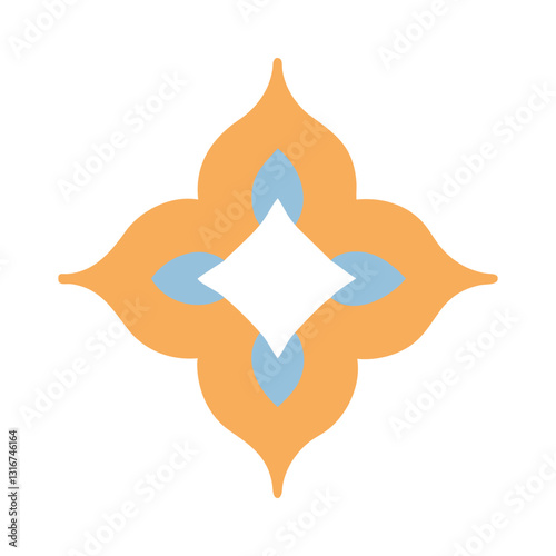 Elegant Islamic Ornament Vector with Arabic Geometric and Decorative Design-107