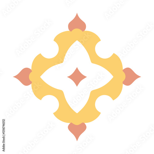 Elegant Islamic Ornament Vector with Arabic Geometric and Decorative Design-110
