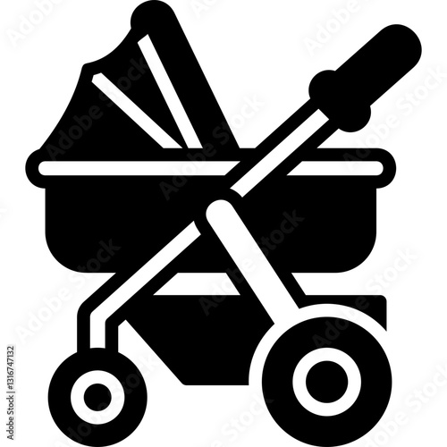 Pushchair glyph icon