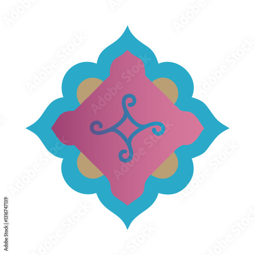 Elegant Islamic Ornament Vector with Arabic Geometric and Decorative Design-117