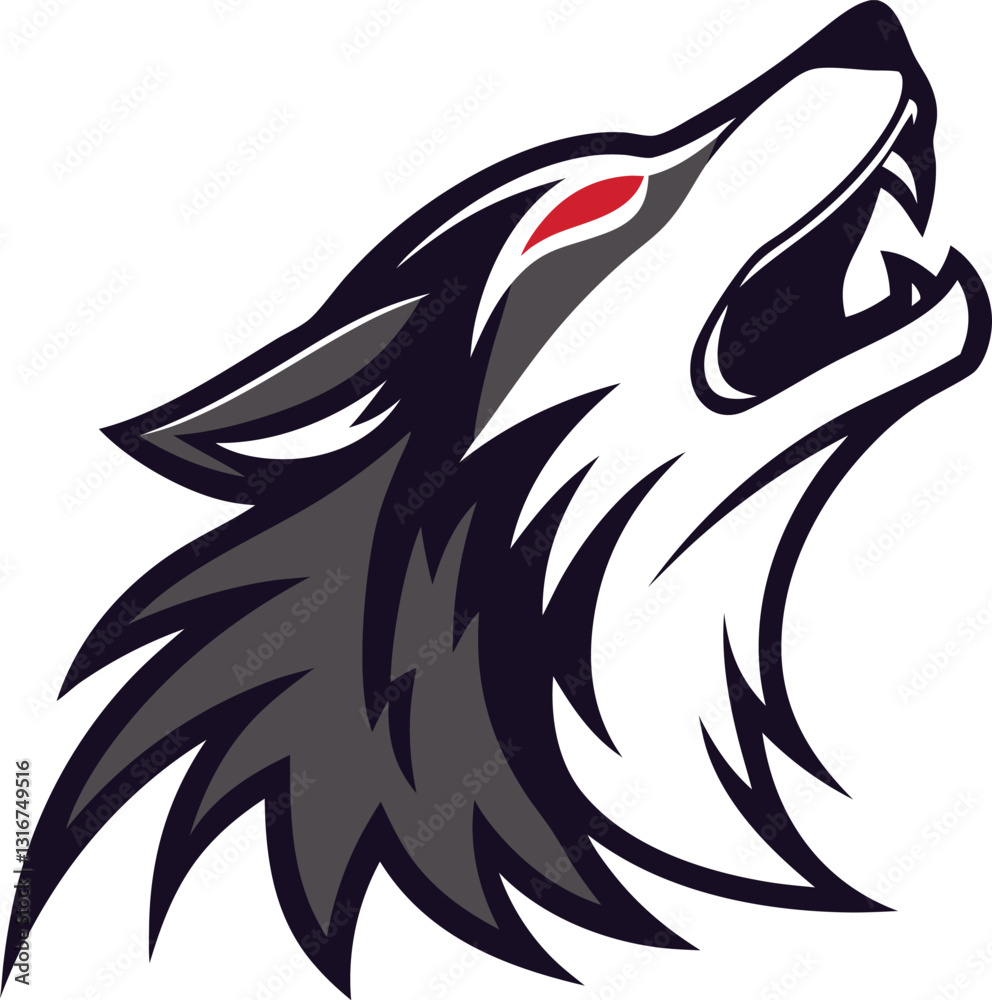 custom made wallpaper toronto digitalStylized Wolf Head Logo Illustration EPS Download