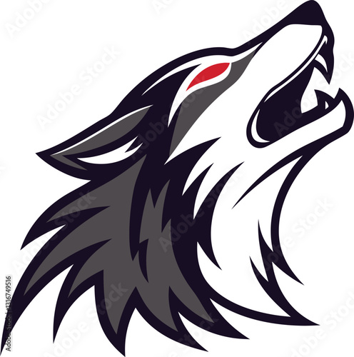 Wallpaper Mural Stylized Wolf Head Logo Illustration EPS Download Torontodigital.ca