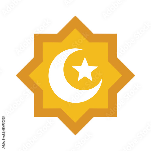 Elegant Islamic Ornament Vector with Arabic Geometric and Decorative Design-144
