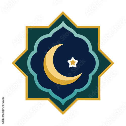 Elegant Islamic Ornament Vector with Arabic Geometric and Decorative Design-146