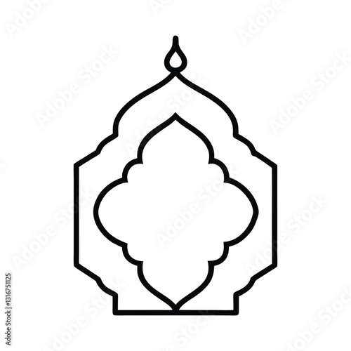 Elegant Islamic Ornament Vector with Arabic Geometric and Decorative Design-149