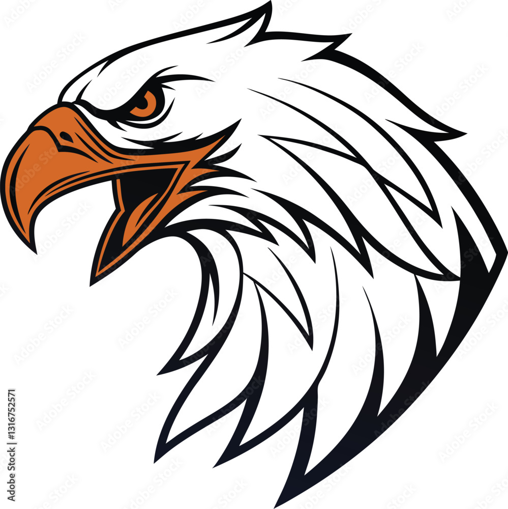 Fototapeta premium stylized Eagle Head Logo Illustration EPS Download