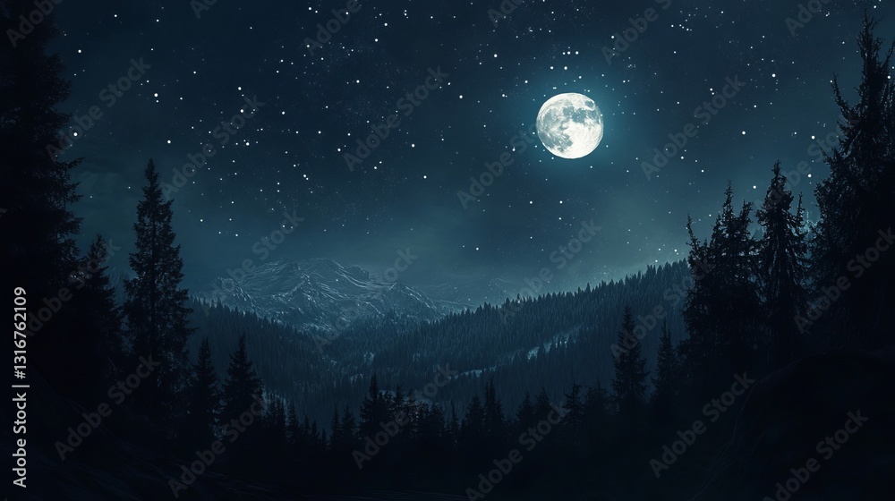 Fototapeta premium night, sky, view, stars