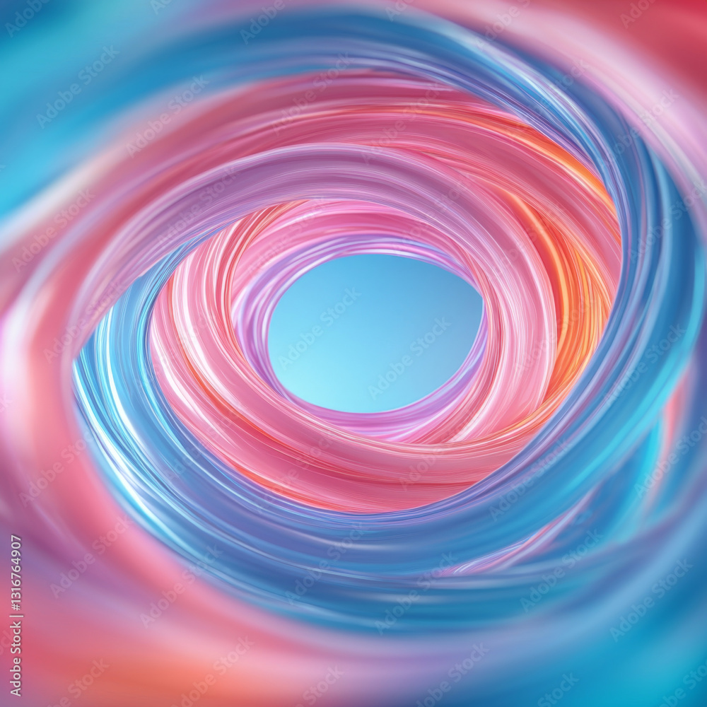 Fototapeta premium Neon abstract lines. vibrant swirl of colorful abstract spirals creates dynamic, futuristic design