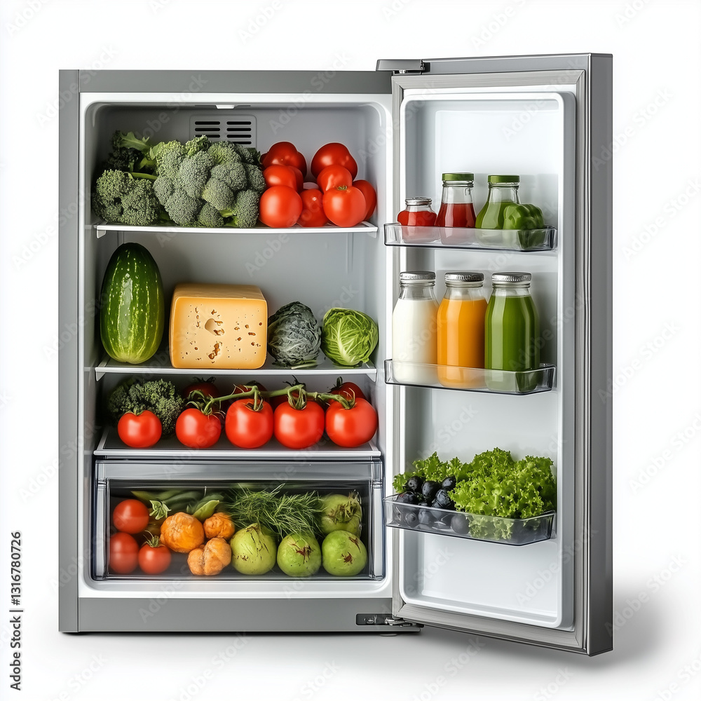vegetables in a refrigerator, fridge full of fresh vegetables vegetables in a refrigerator, fridge full of fresh vegetables
