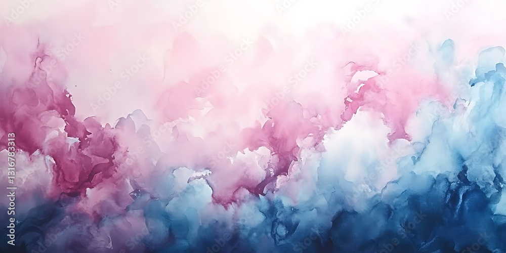 Fototapeta premium Pink and blue abstract cloud design