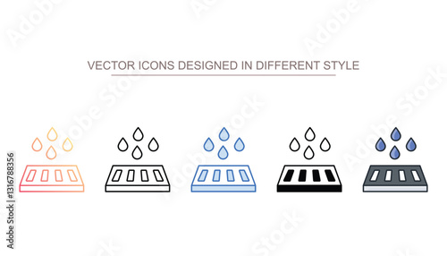 Drainage icon design with white background stock illustration