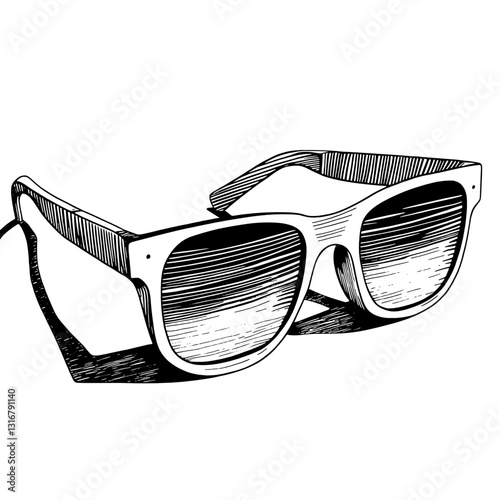 Stylish vector design of sunglasses showcasing modern eyewear trends in bright summer daylight for fashion enthusiasts