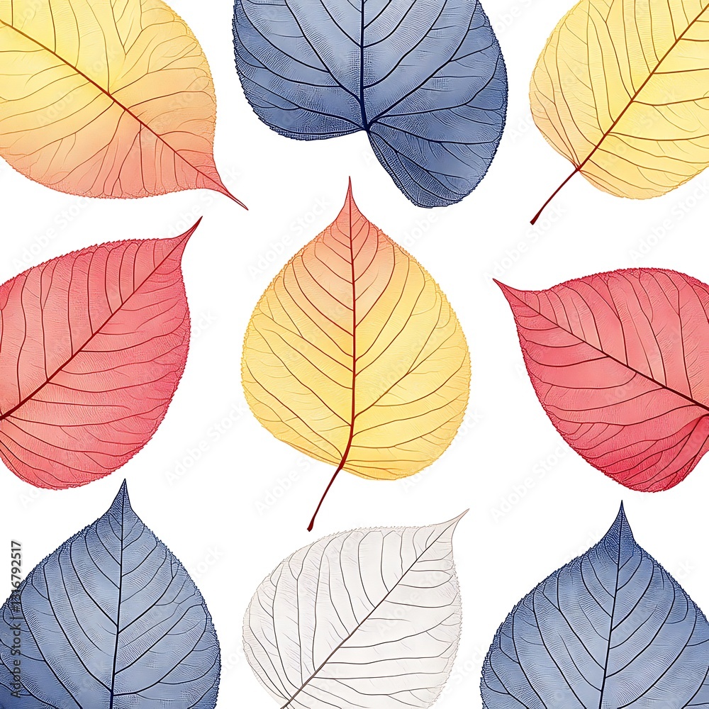 Obraz premium Colorful autumn leaves pattern.