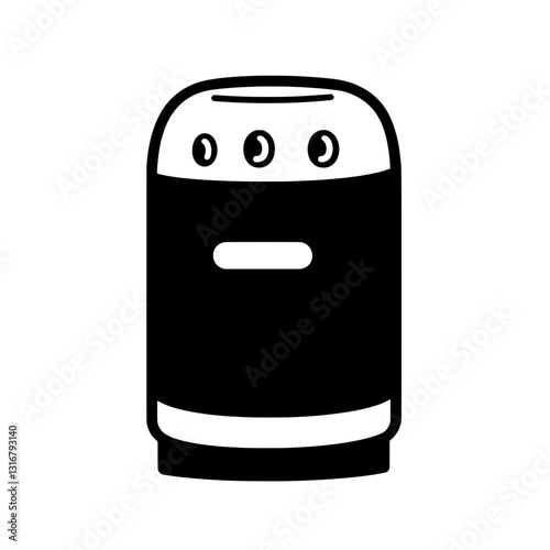 Modern and minimalistic vector design of a kitchen appliance in black and white for stylish culinary spaces