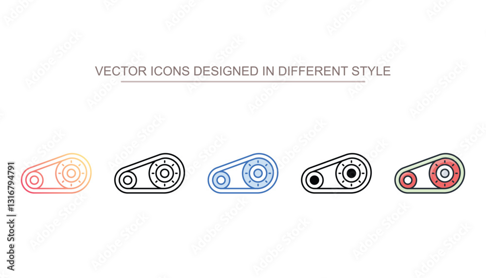 Drive Belt icon design with white background stock illustration Drive Belt icon design with white background stock illustration