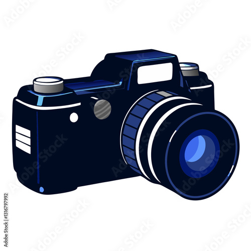Retro Camera Icon for Photography and Media Concepts