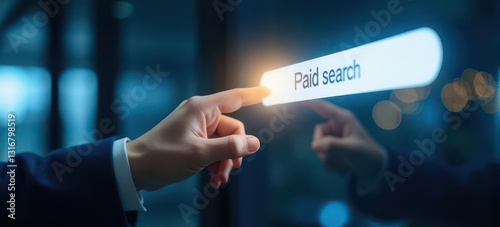 Exploring paid search strategies in digital marketing office image