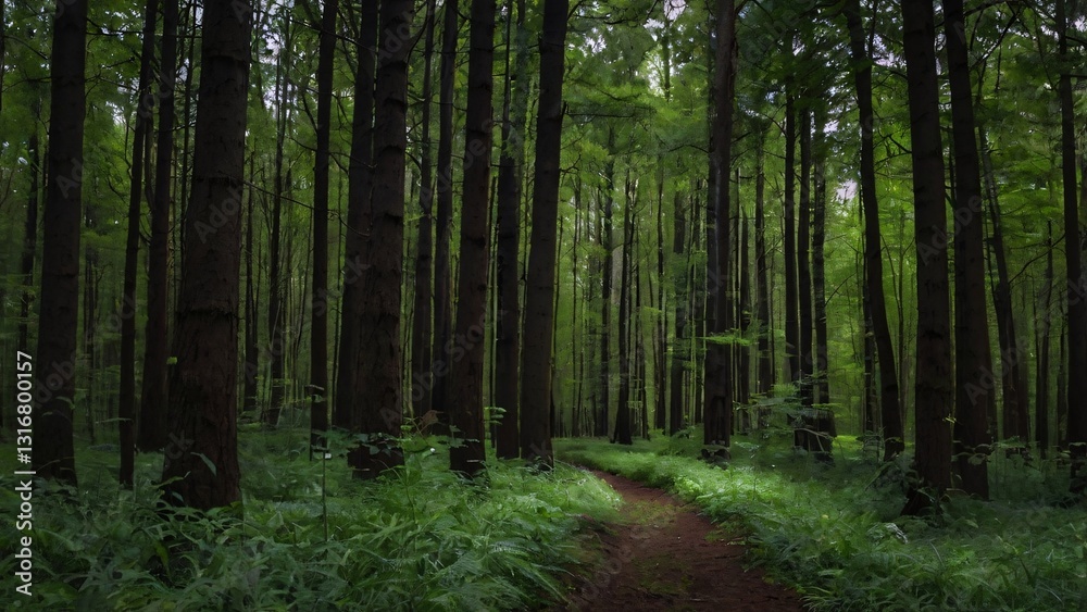 Obraz premium footpath in the woods