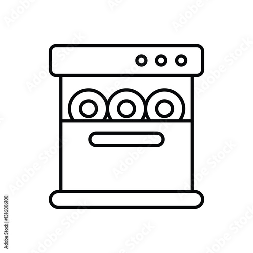Dishwasher stock illustration