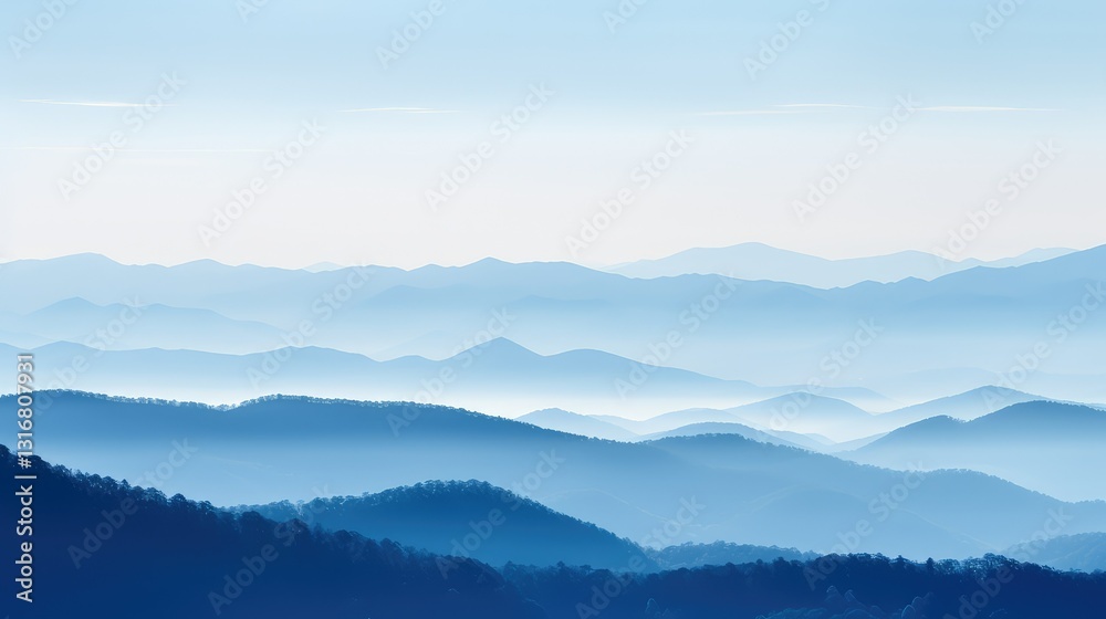 Naklejka premium range gradient light blue