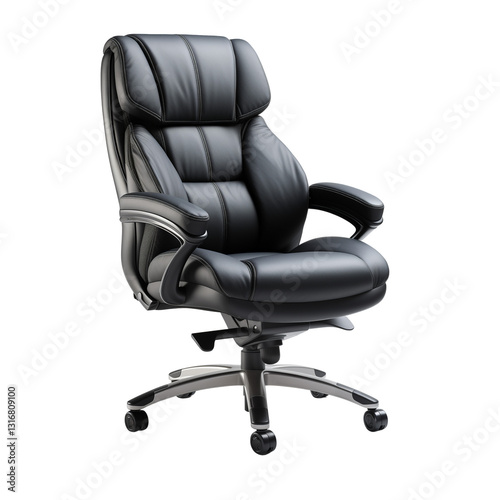 Leather Office Chair Isolated On White Background