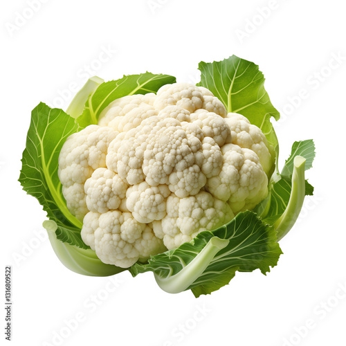 A Cauliflower Isolated on White Background