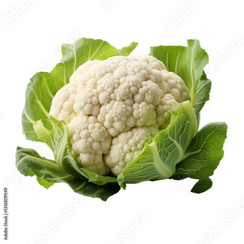 A Cauliflower Isolated on Transparent Background