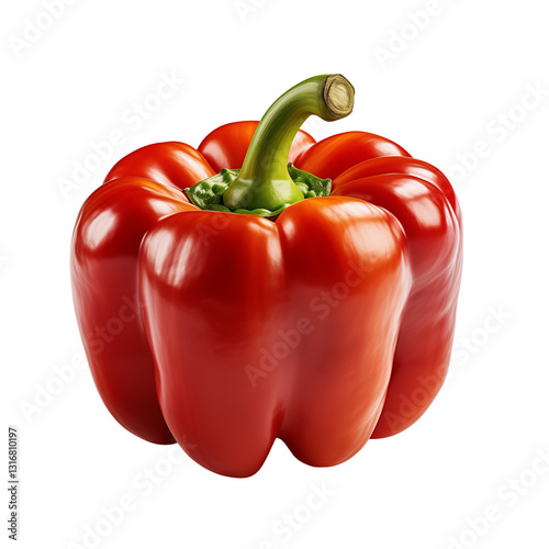 Red Paprika On White Background