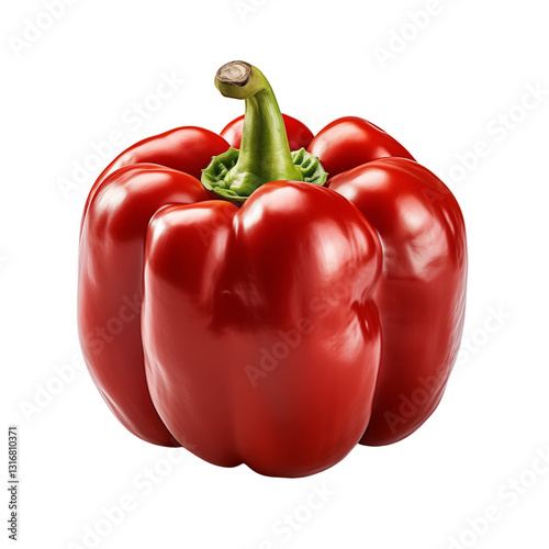Red Bell Pepper Isolated On Transparent Background