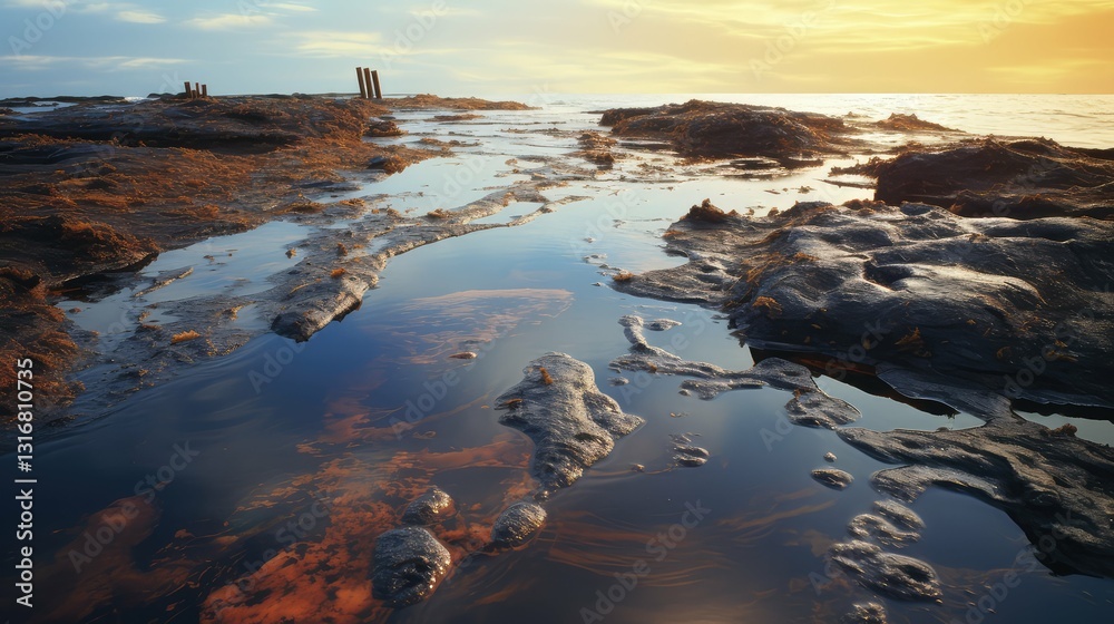 Fototapeta premium environment ocean oil spill
