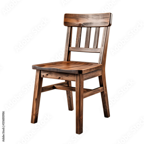 Wooden Chair On White Background