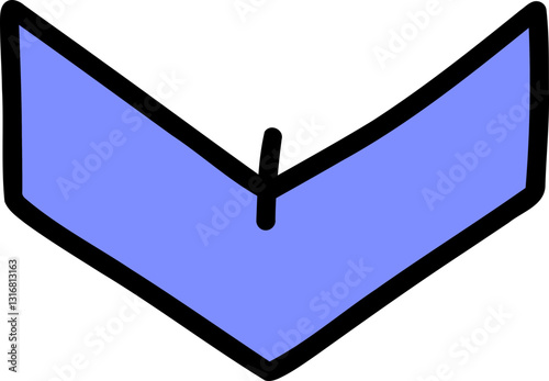 Stylish graphic arrow illustration with a sleek and modern design. Perfect for infographics, presentations, web design, navigation icons, and creative projects. Available in high-quality digital forma