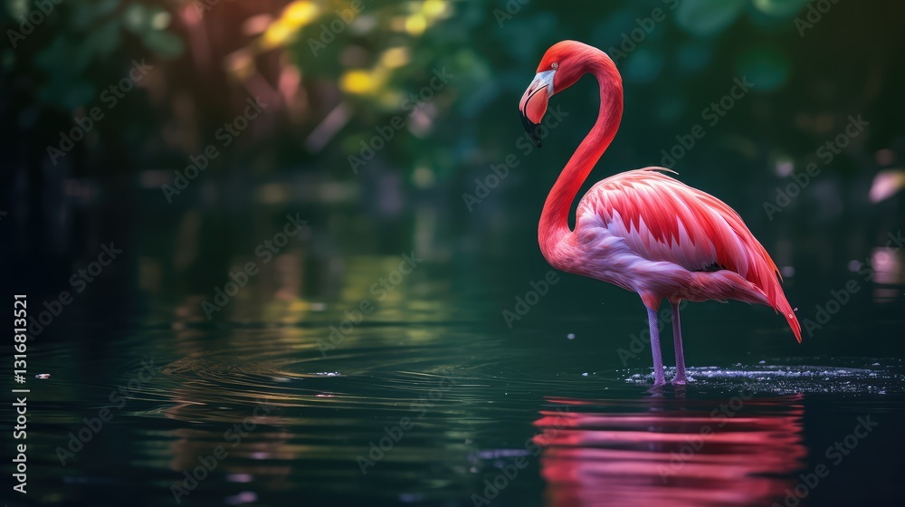 Fototapeta premium feathers dark pink