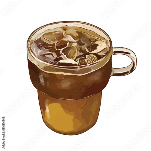 Ice americano coffee