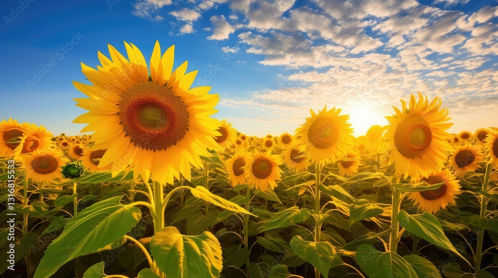 Fototapeta premium golden sun corn background