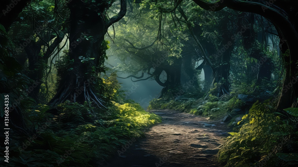 Fototapeta premium enchanting dark greenery