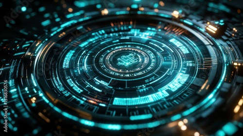 Wallpaper Mural Futuristic digital interface Torontodigital.ca