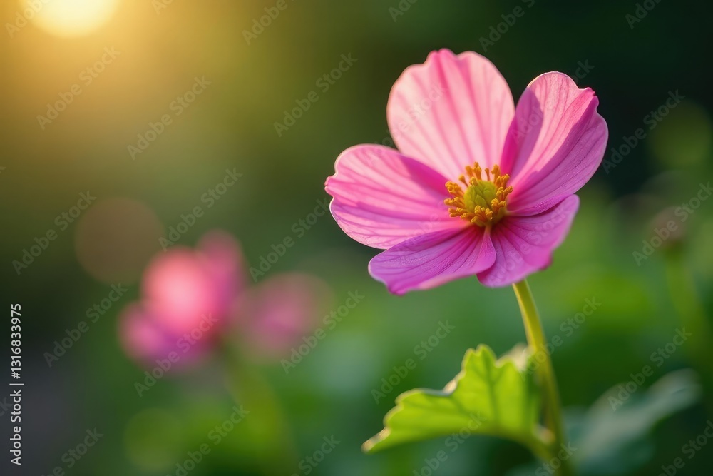 Obraz premium Delicate Adenophora flowers unfurl in morning light, flowers, gentle