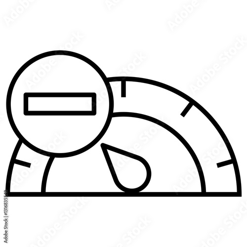 Negative vector icon