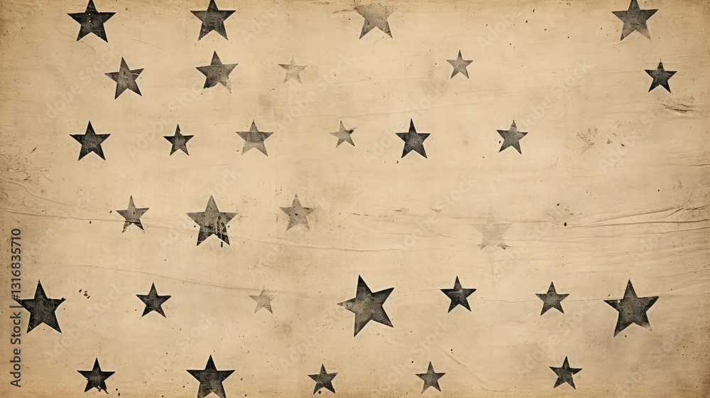 Fototapeta premium ink handdrawn star pattern