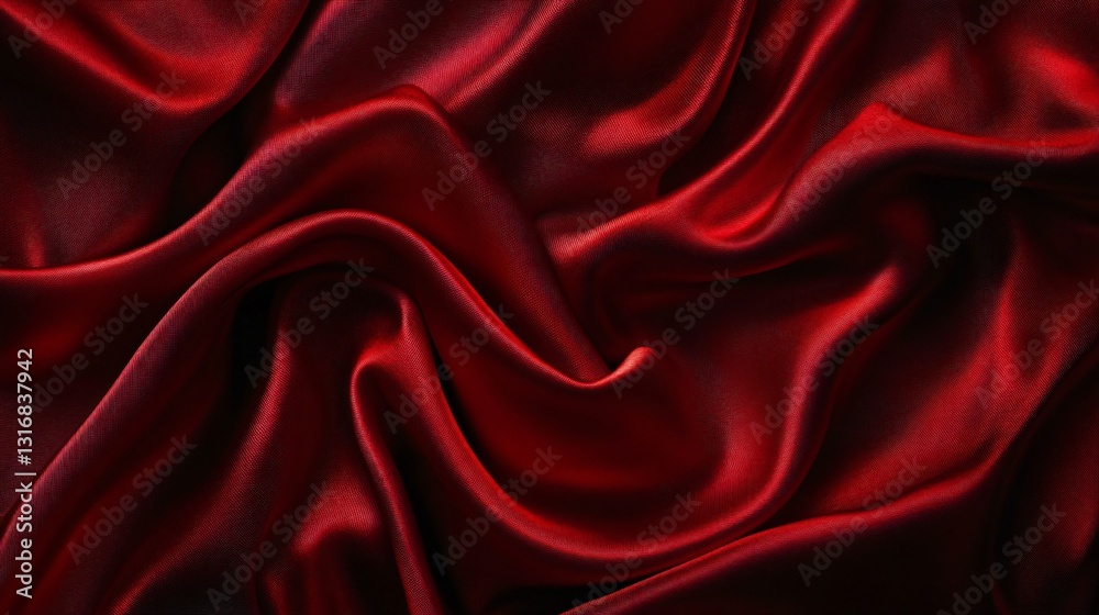 Obraz premium Abstract Luxury Cloth Background with Wavy Folds of Green Fabric - Elegant, Modern, and Stylish Texture Design