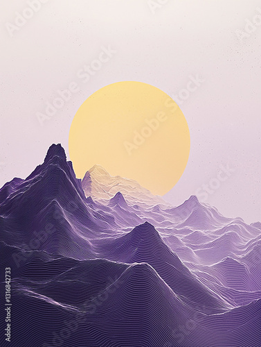 Elegant Leadership Course Poster with Abstract Mountain Landscape
