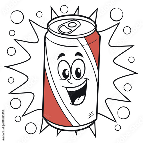 vector illustration of a soda can