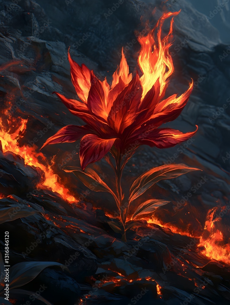 Fototapeta premium flower on dark background