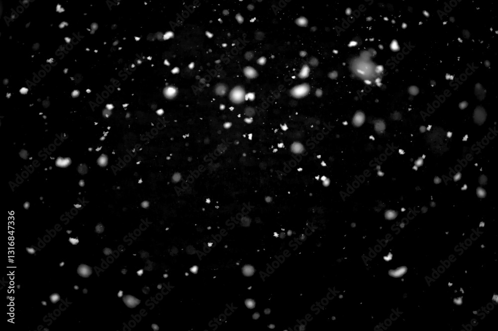 Texture of natural falling snow on black background. Texture of natural falling snow on black background.