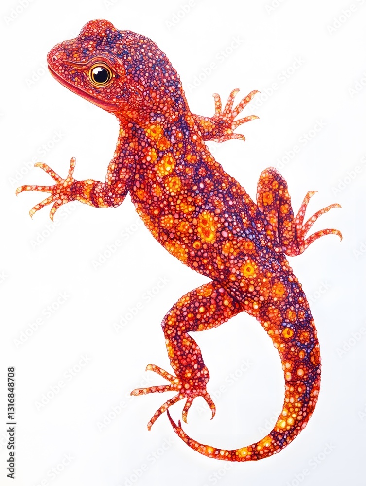 Fototapeta premium lizard on white background