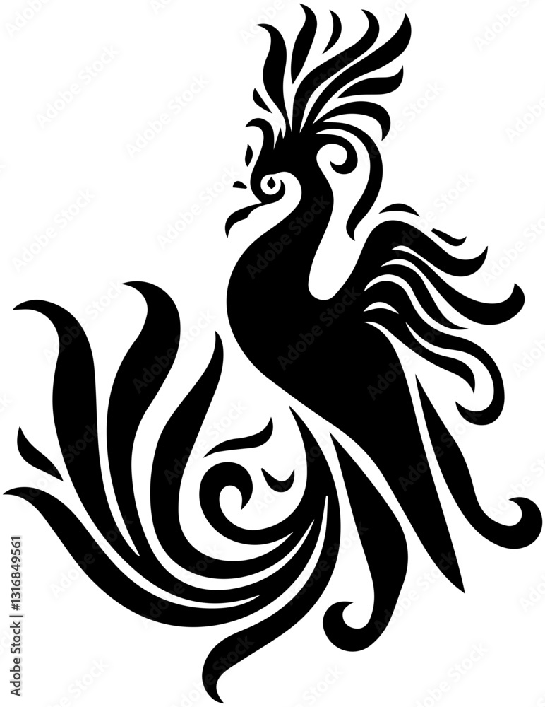 Obraz premium Phoenix logo vector illustration